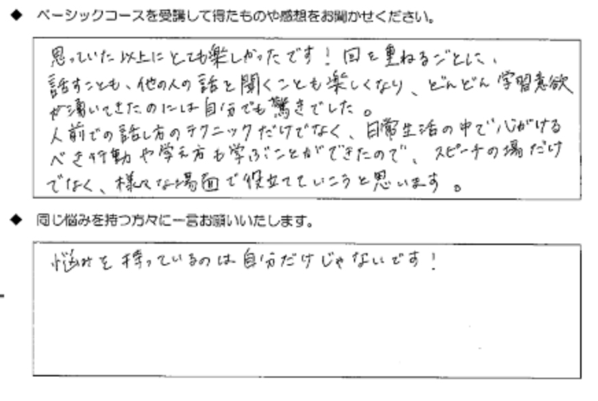 会社員20代のアンケート結果